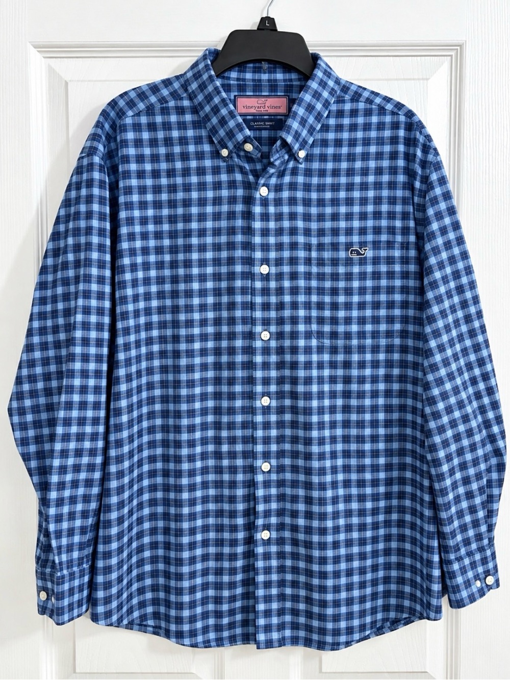 Vineyard Vines Blue and Navy Check Button-Down Shirt